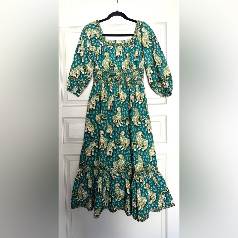 Gorgeous Printfresh cotton midi Dress in Tiger Queen XS NWOT - Picture 2 of 9